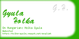 gyula holka business card